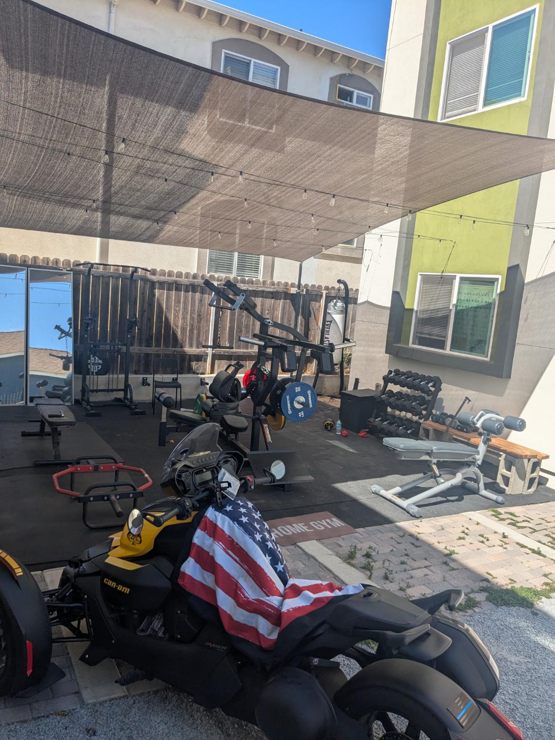 Full view of the outdoor home gym