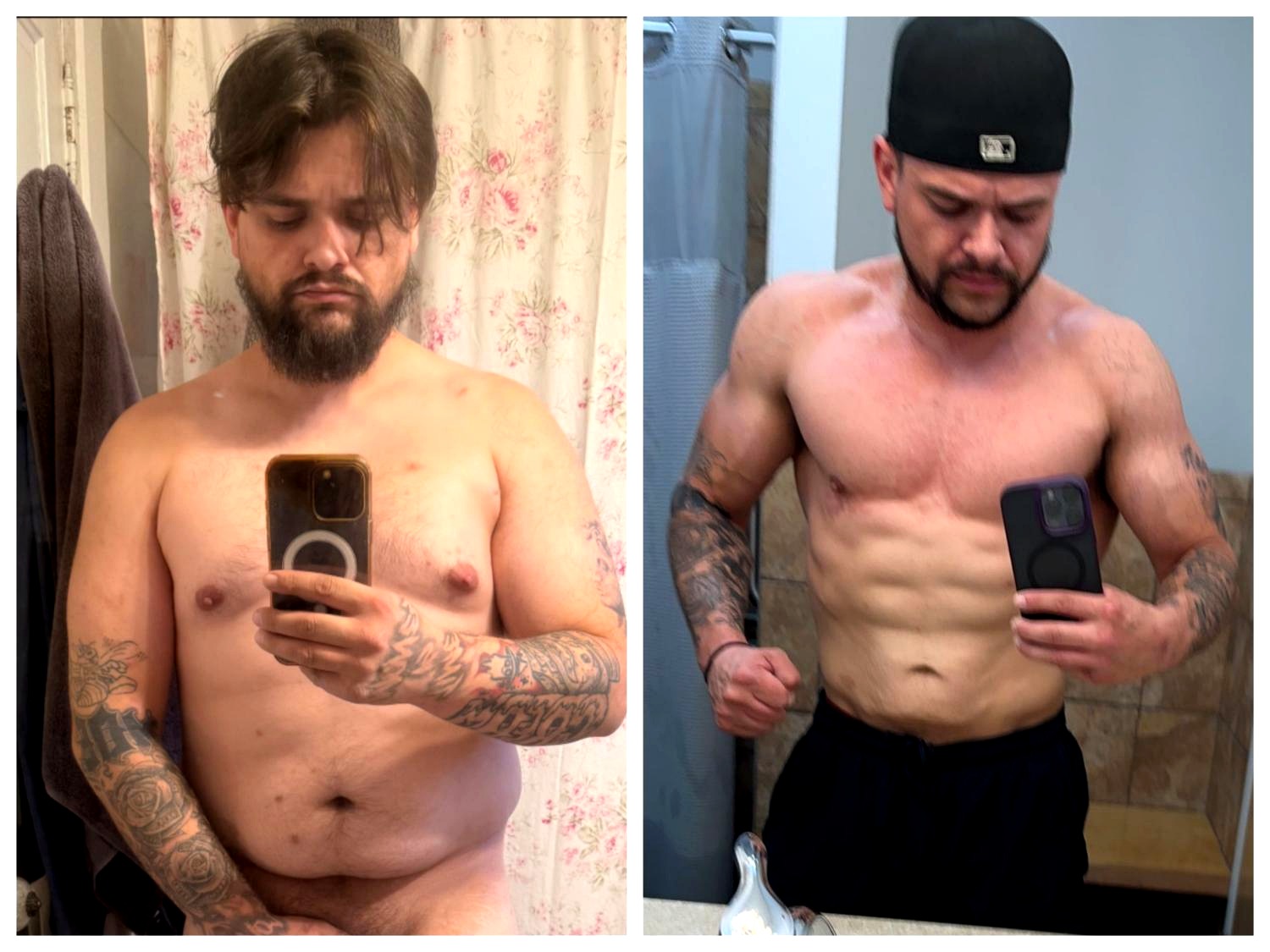 12-week before and after body transformation